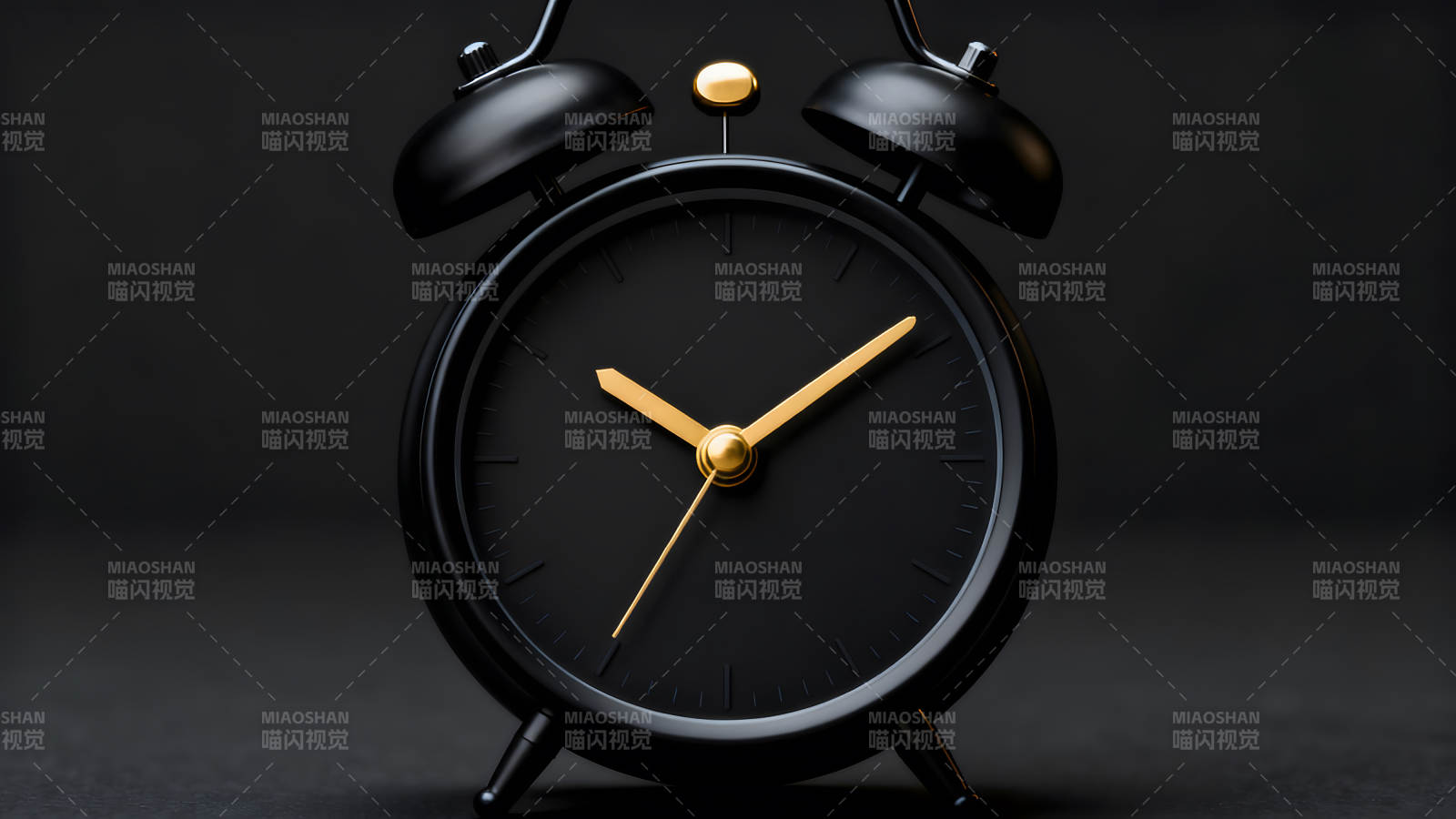 黑色闹钟的特写镜头图片