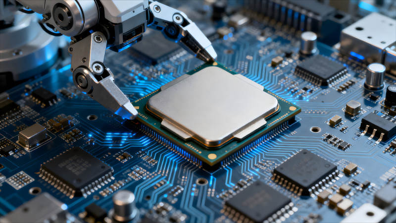 机器人组装电路板芯片图片