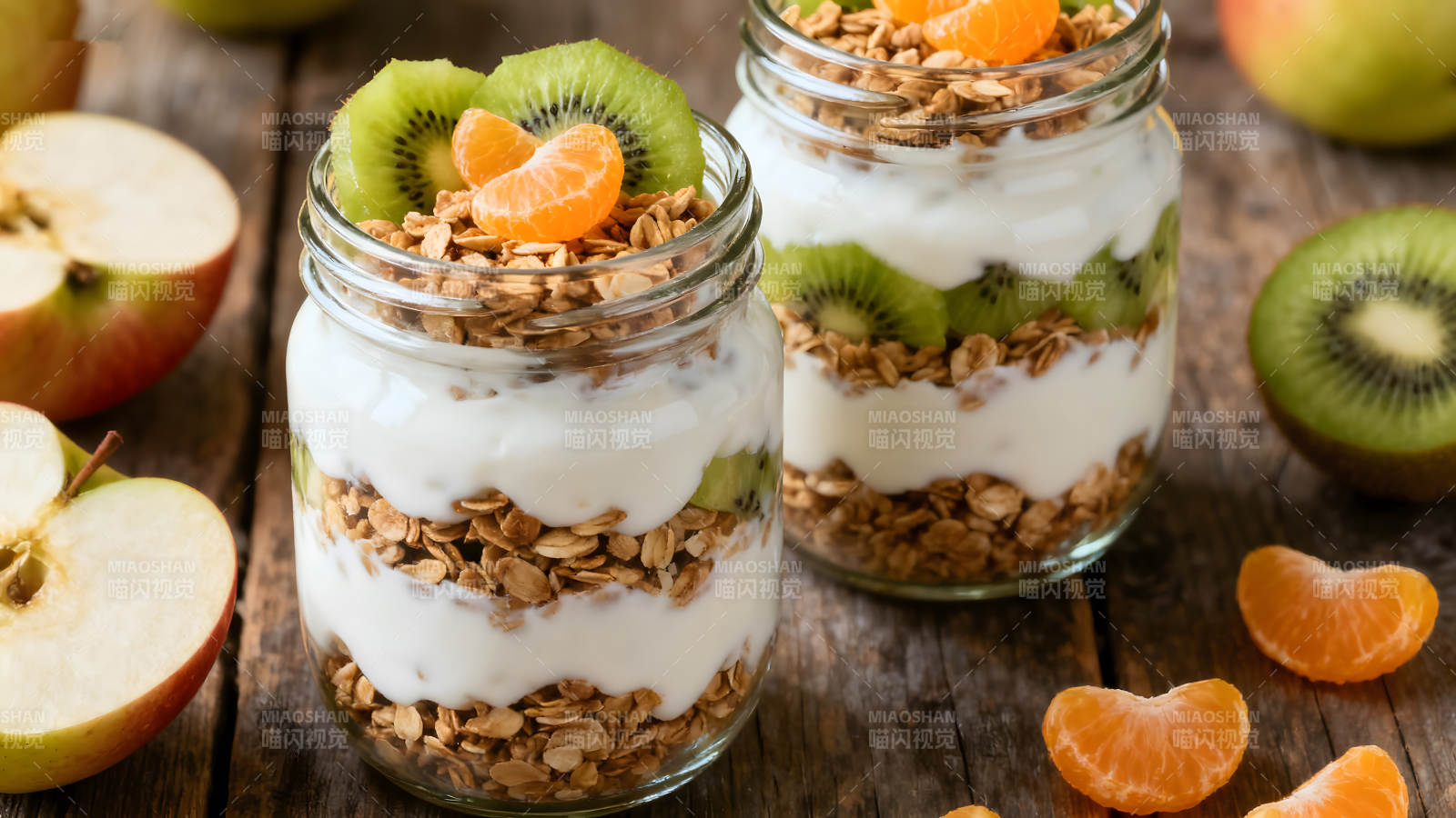 美味水果燕麦杯搭配图片