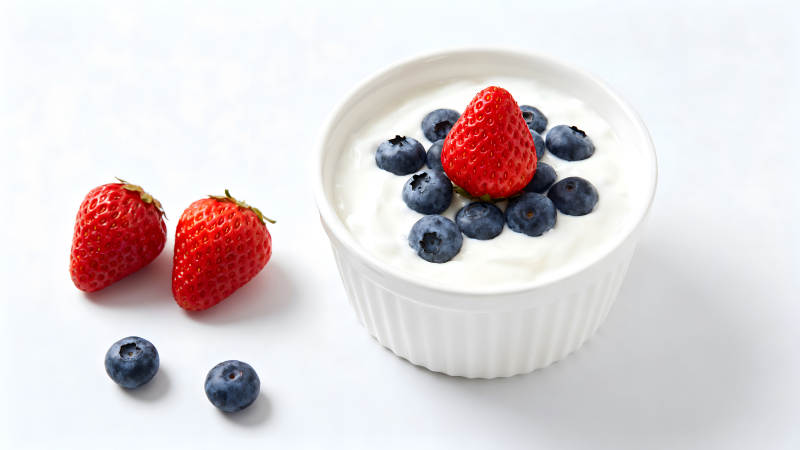 草莓蓝莓酸奶图片
