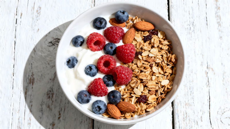 碗里的早餐健康美味图片