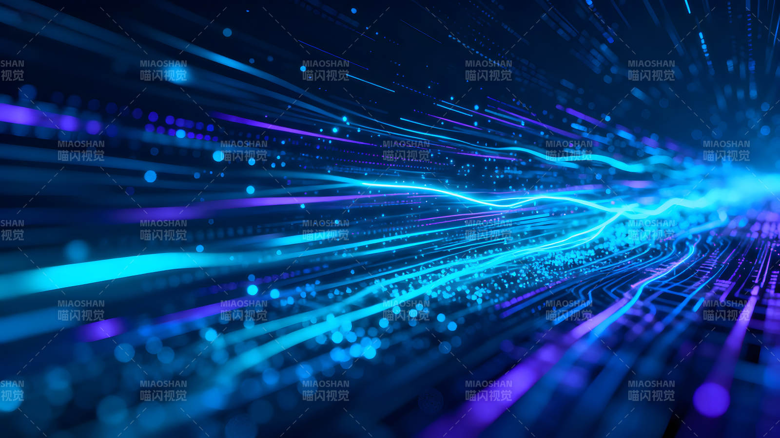 数字科技感光线流动的抽象背景图片