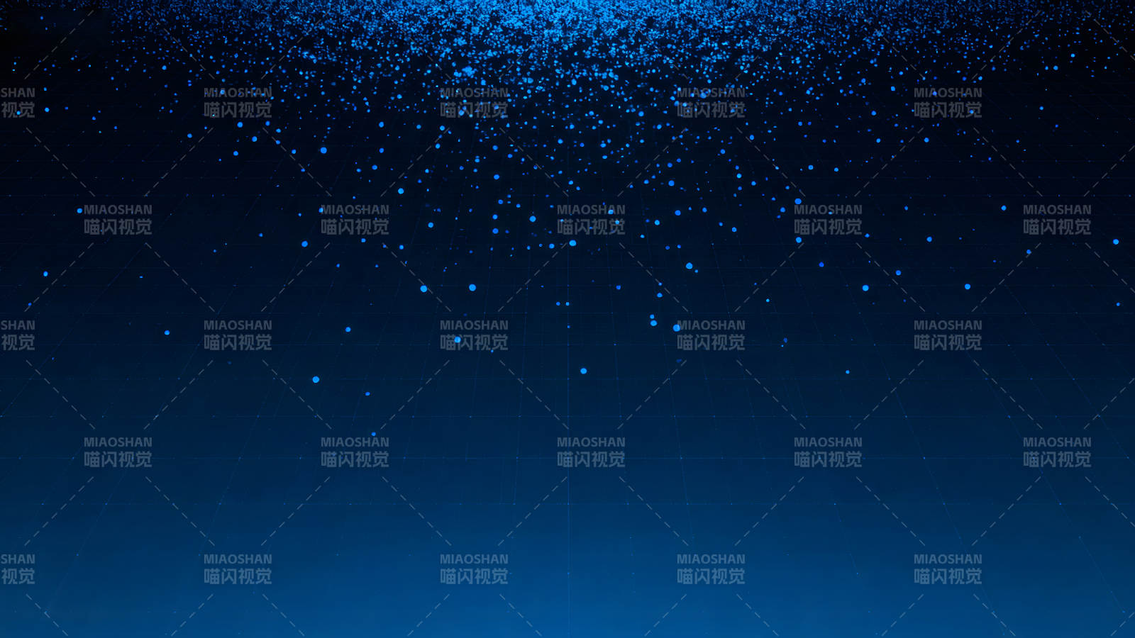 蓝色的粒子和网格背景图片