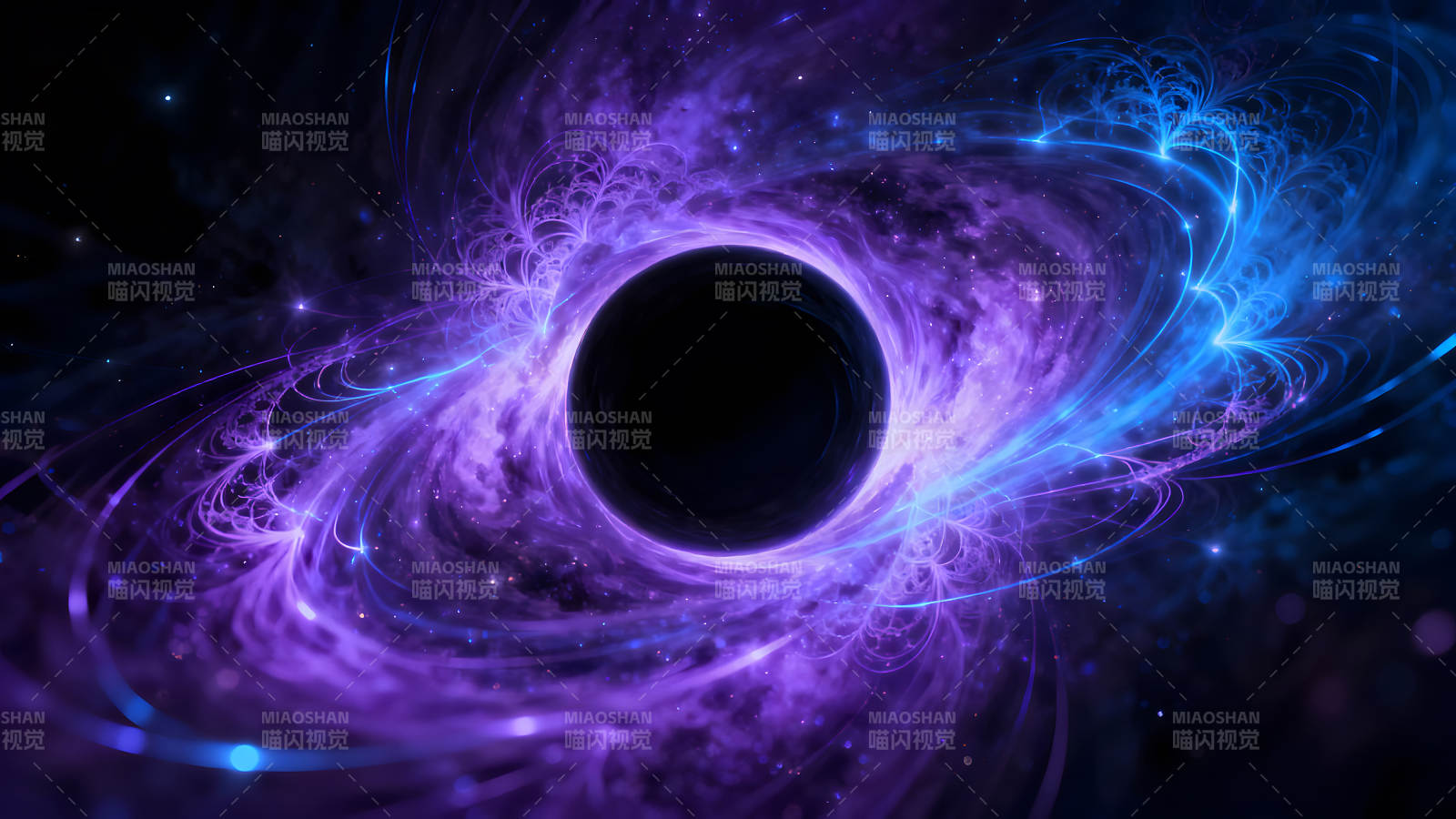 宇宙黑洞漩涡艺术景象呈现无限神秘感图片