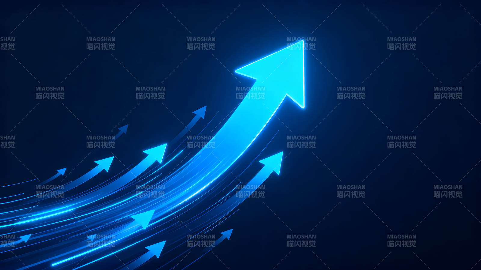 蓝色箭头向上增长的抽象设计图片