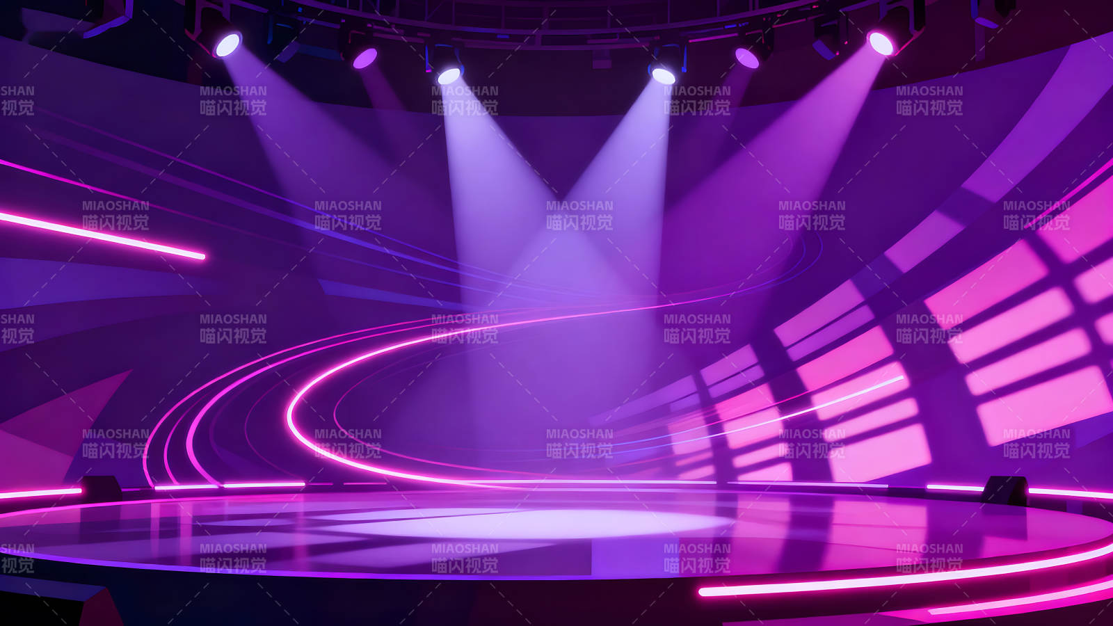 舞台灯光氛围感十足充满梦幻图片