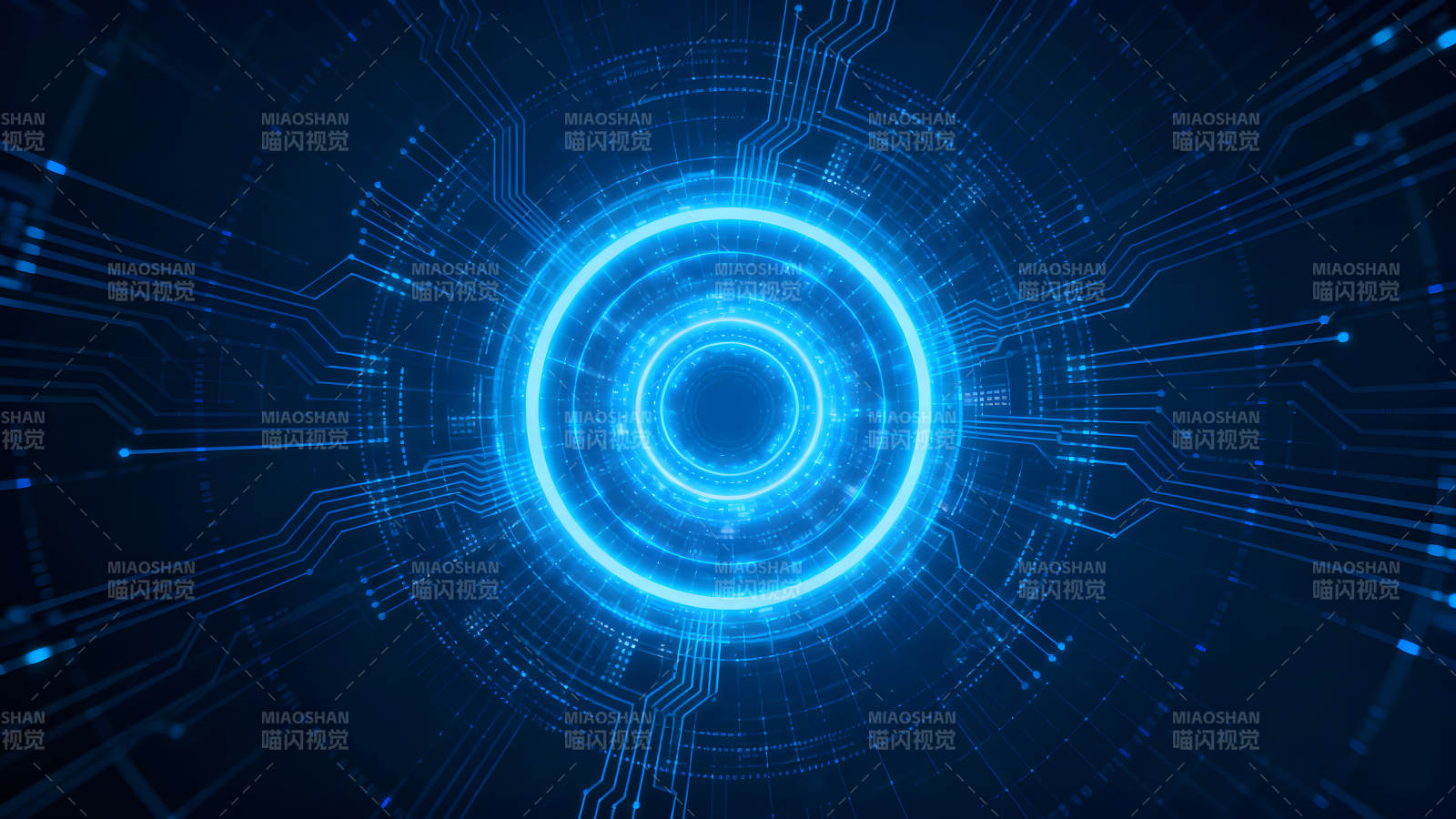 科技感蓝色电路图图片