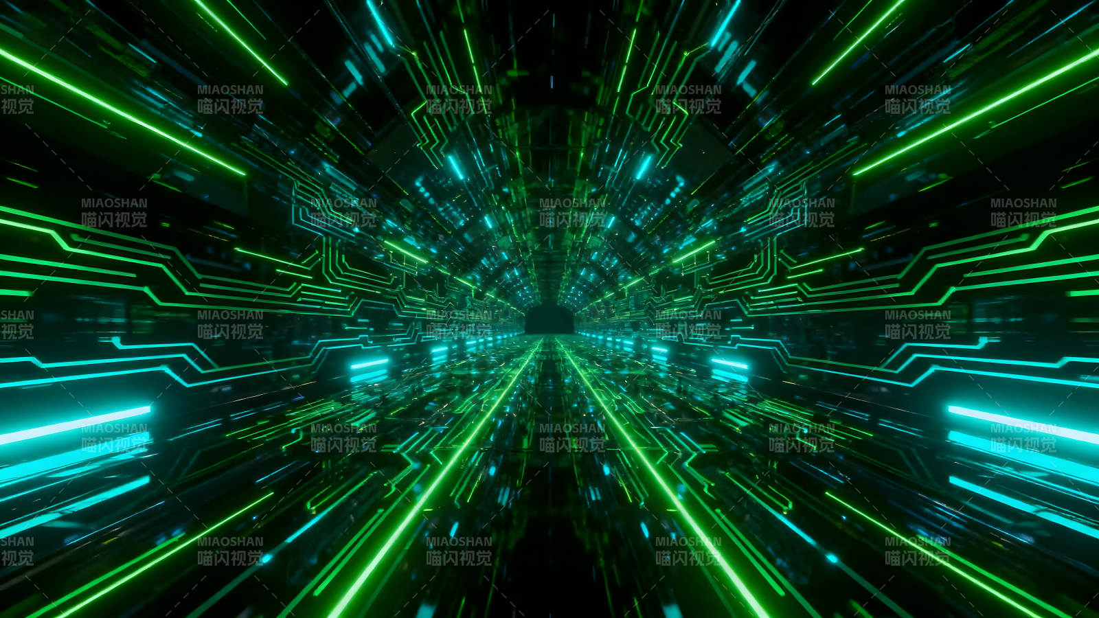 未来科技隧道光线交错纵深感图片