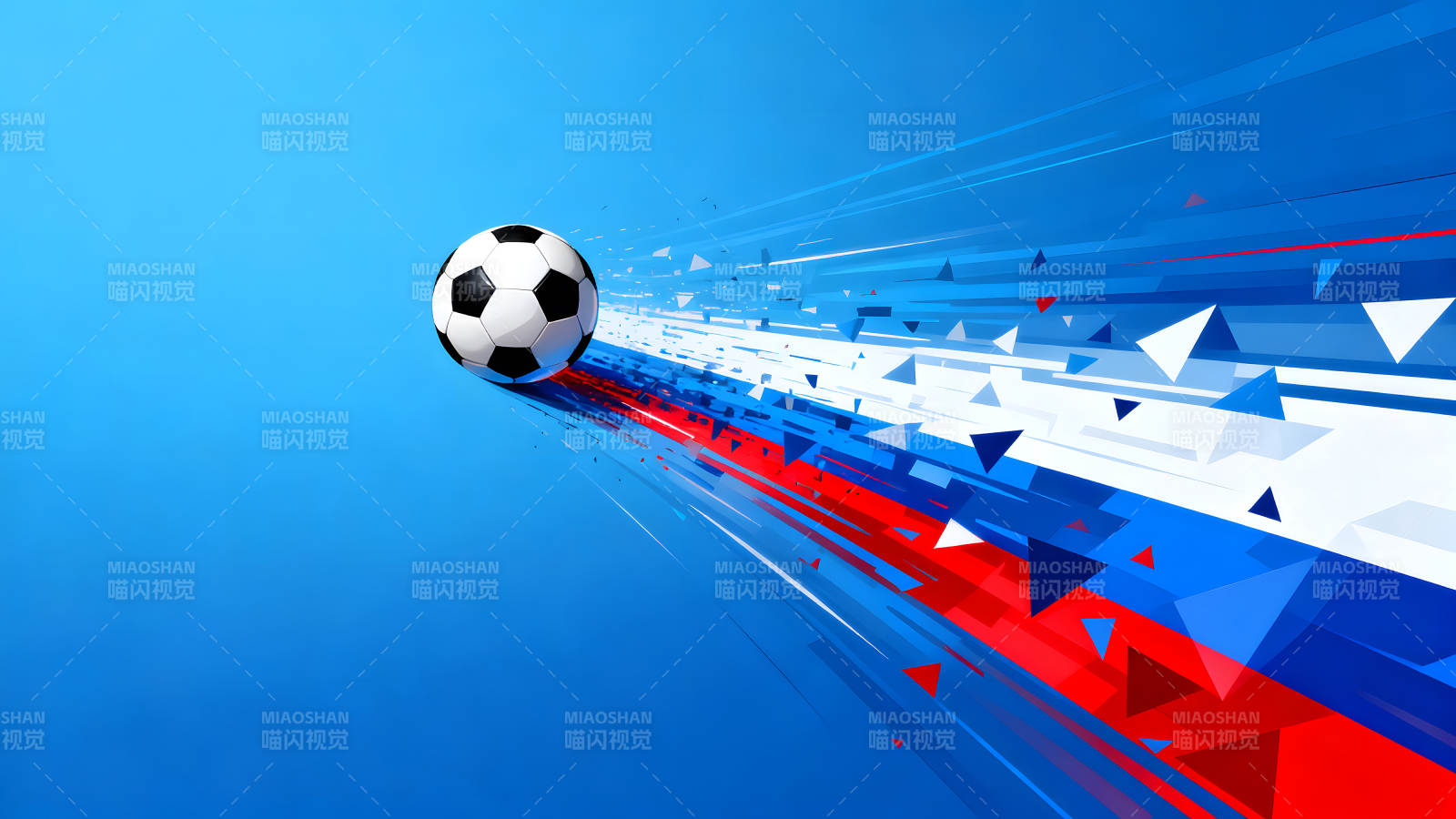 足球穿梭俄罗斯国旗图片