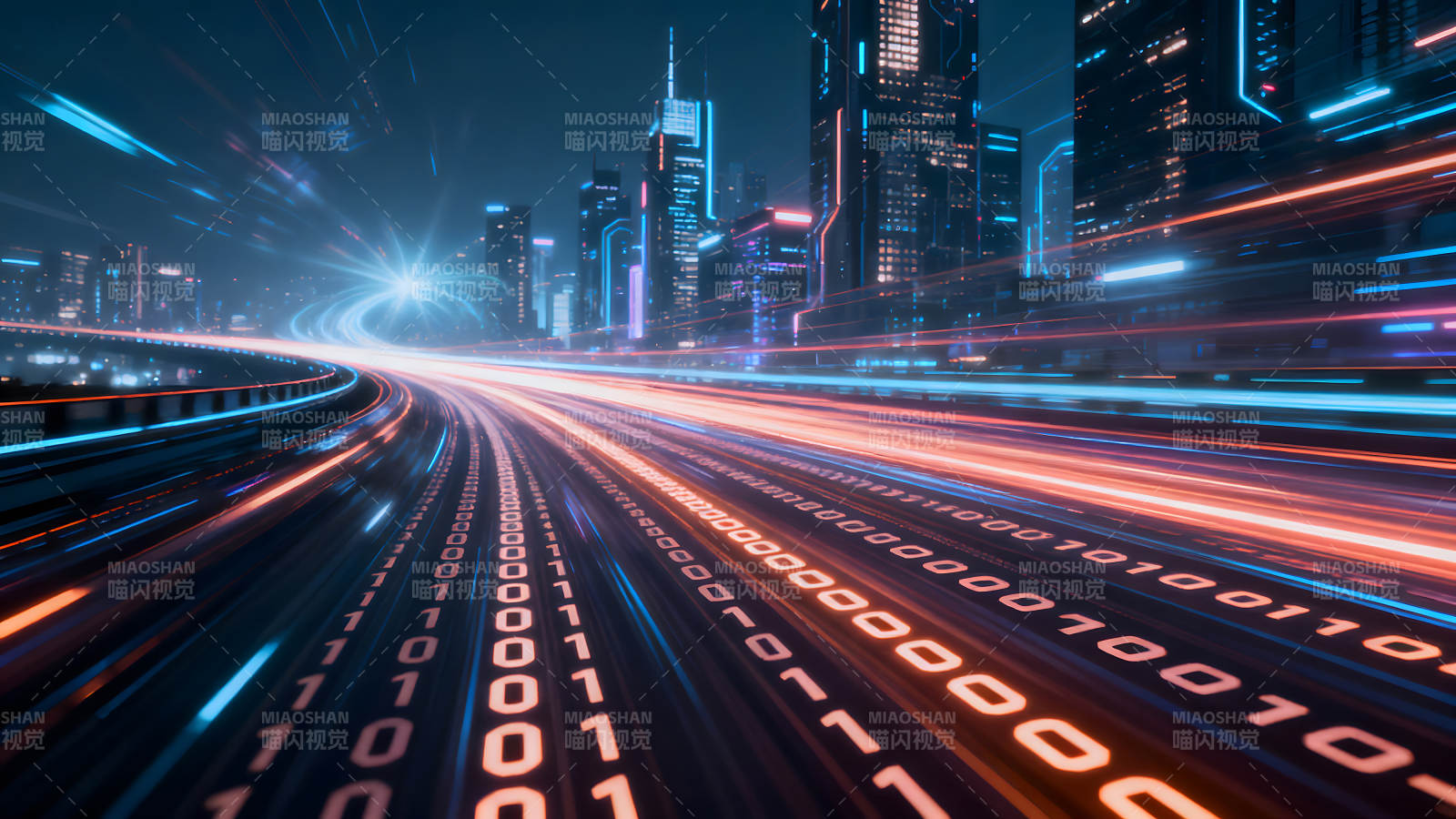 数字城市中的高速数据传输图片