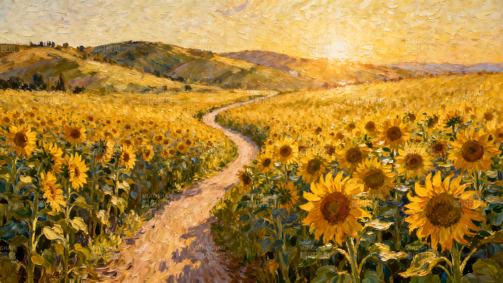 向日葵田园风光阳光明媚景色宜人图片