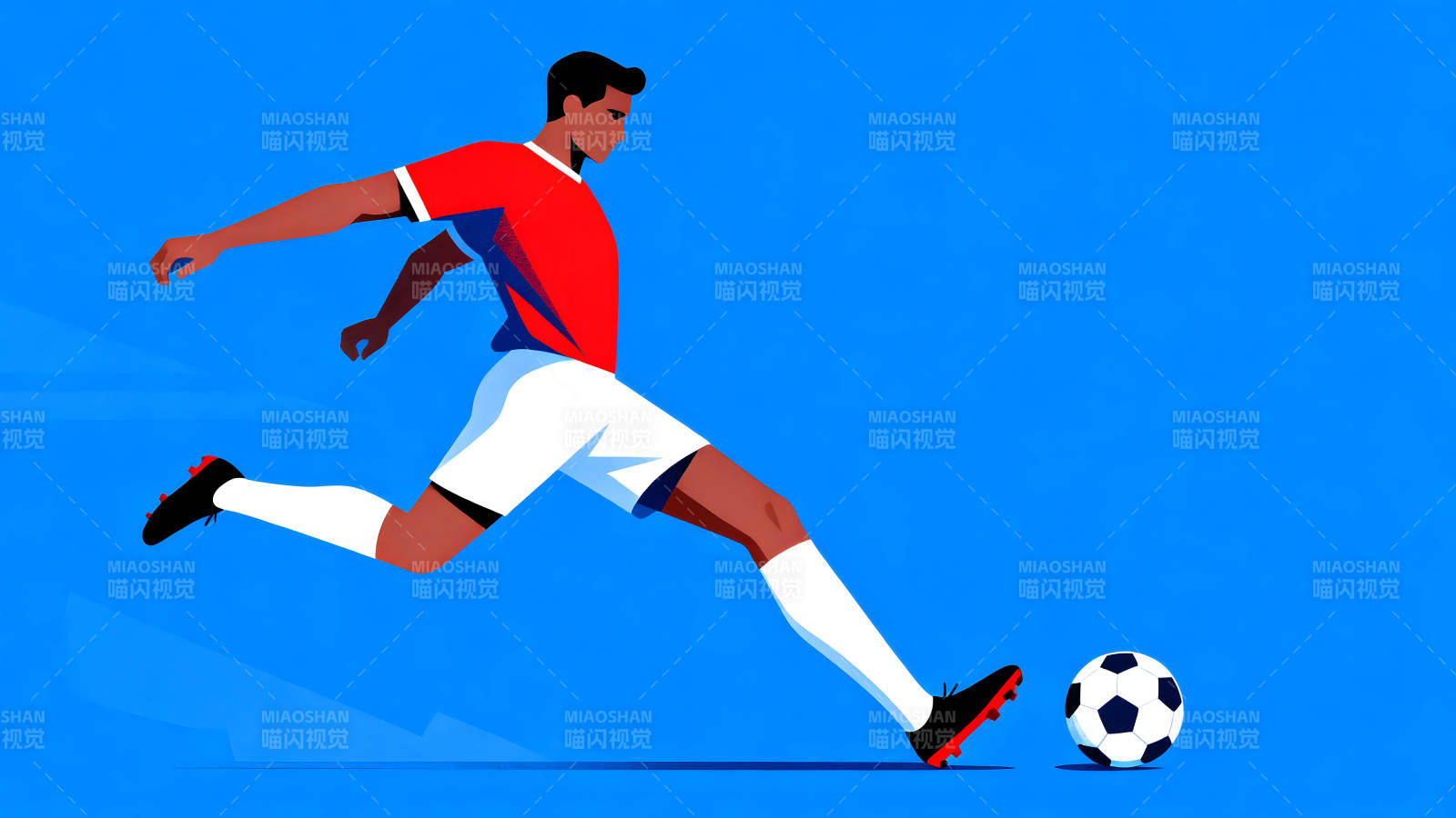 足球运动员踢球的动态图示图片