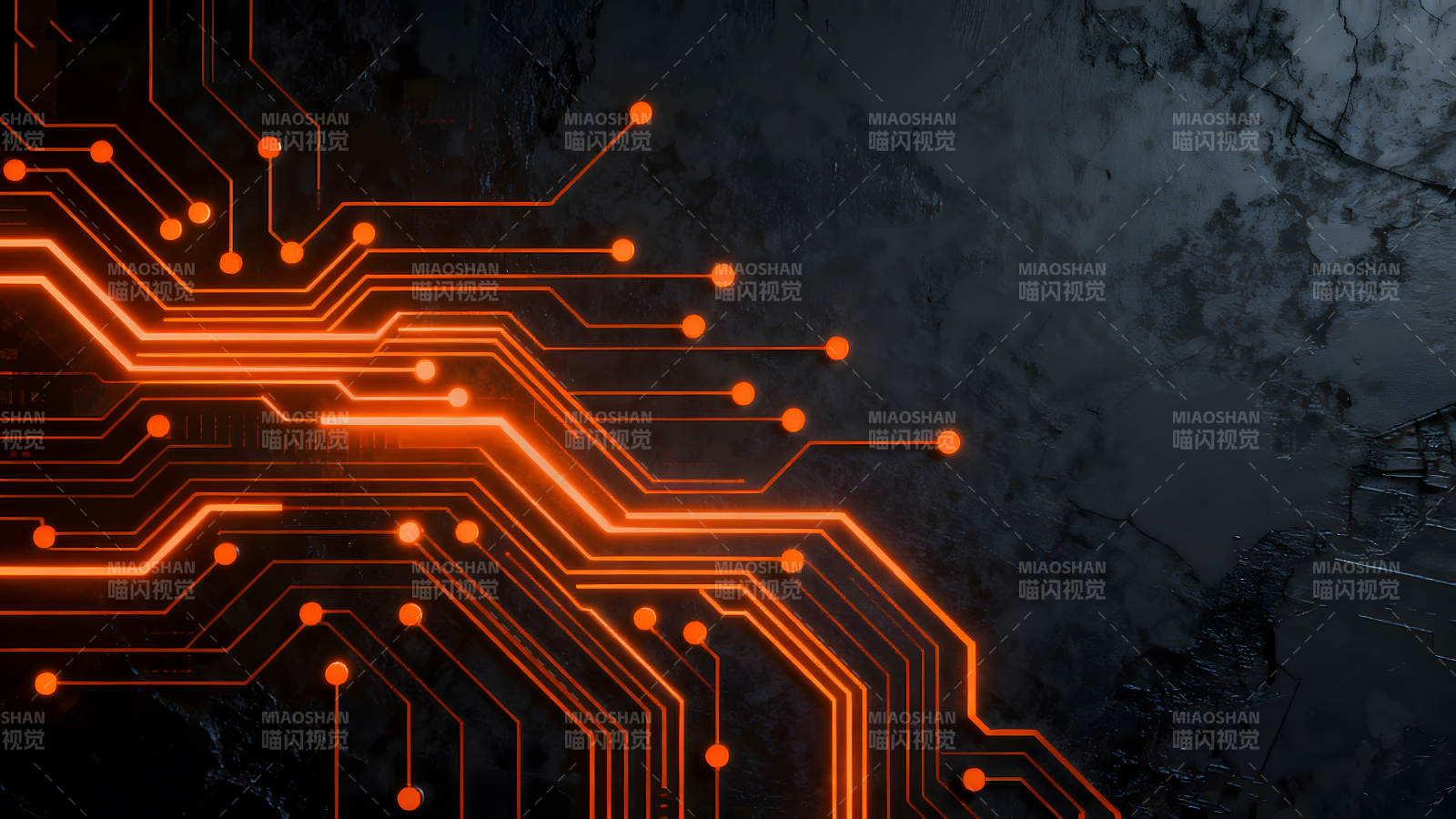 电路板发光科技感十足图片