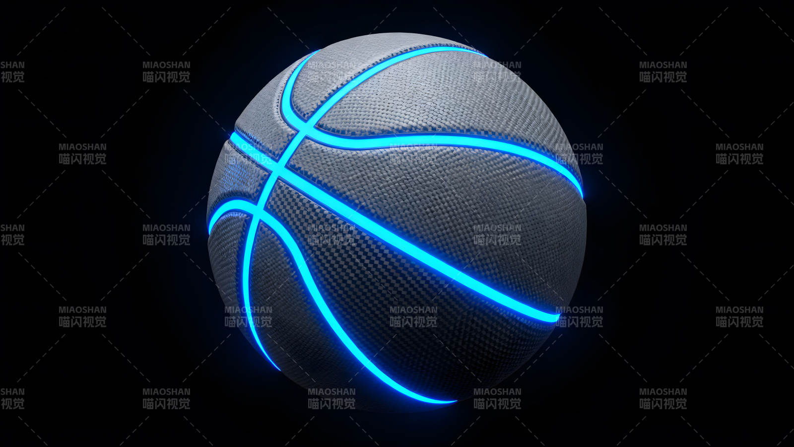 发光篮球在黑暗中图片