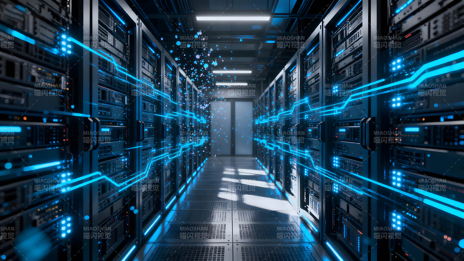 数据中心服务器机房未来科技感图片