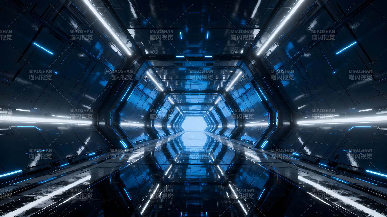 科幻隧道深邃空间感图片