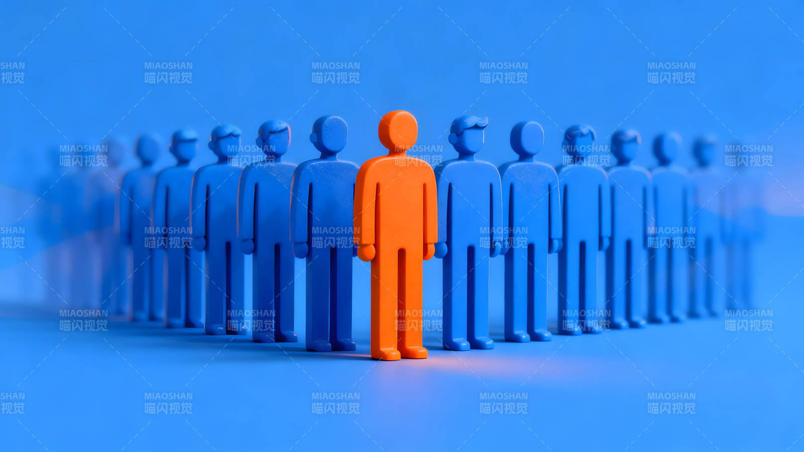 突出个体与群体图片