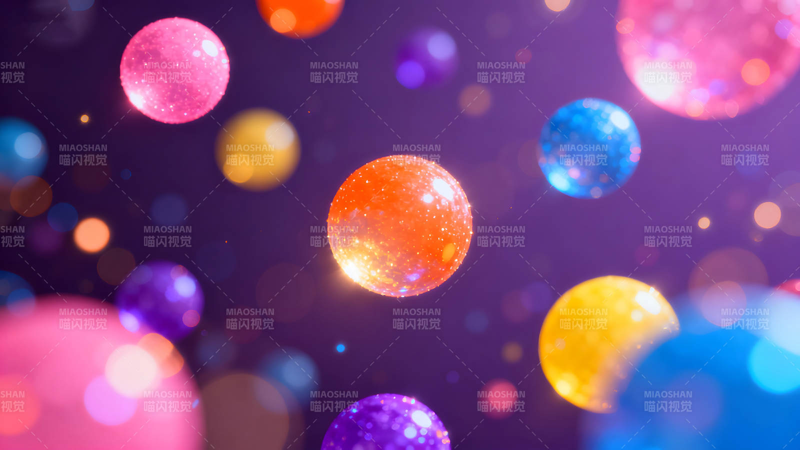 缤纷气泡闪耀背景图片