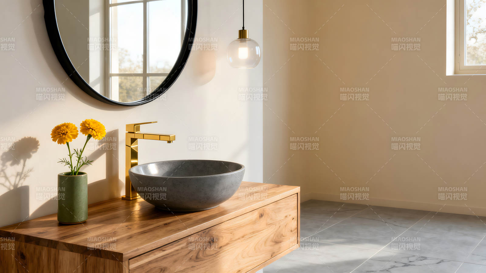 现代浴室设计精美灯饰图片