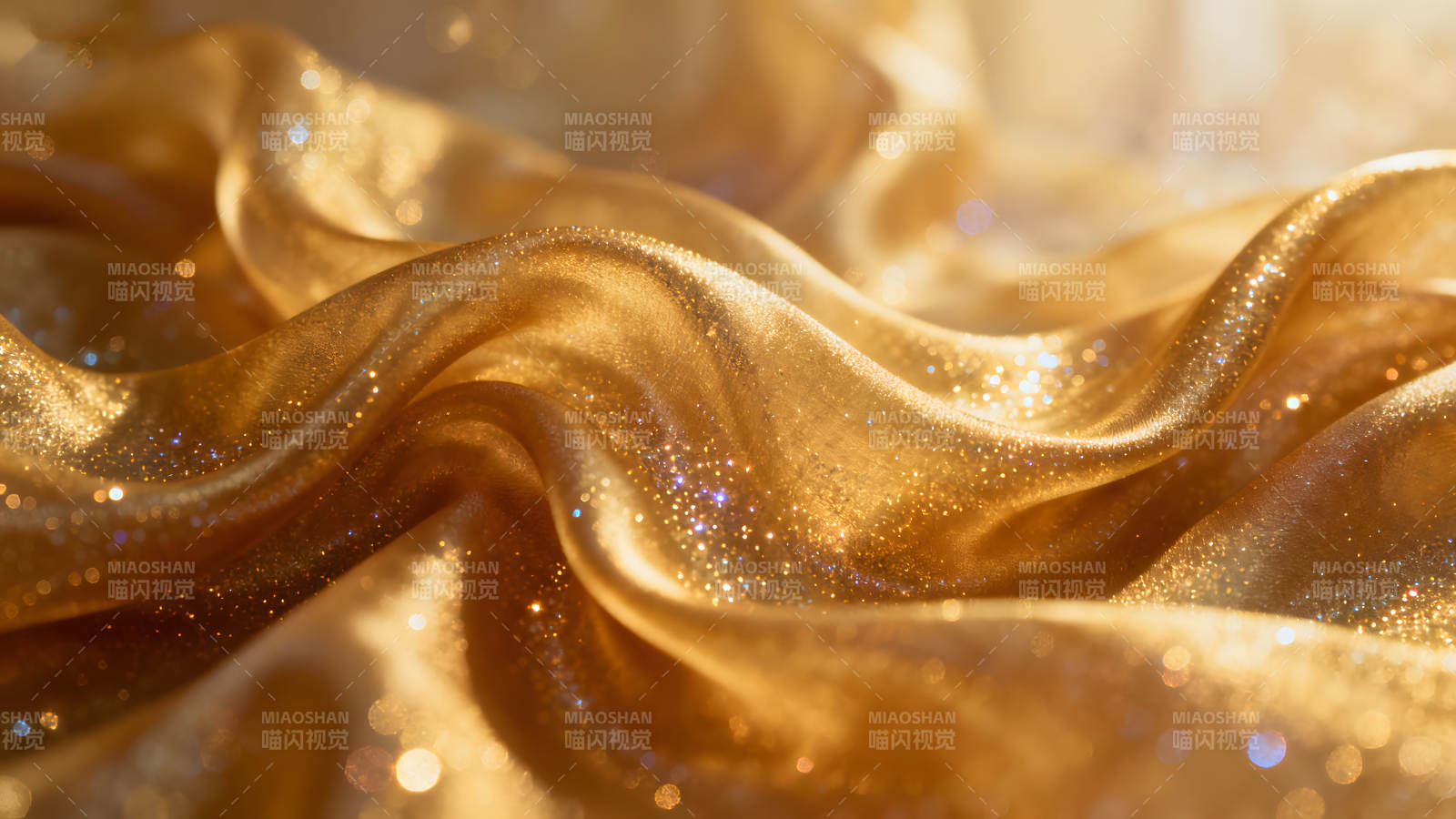 金色丝绸闪耀着光芒图片