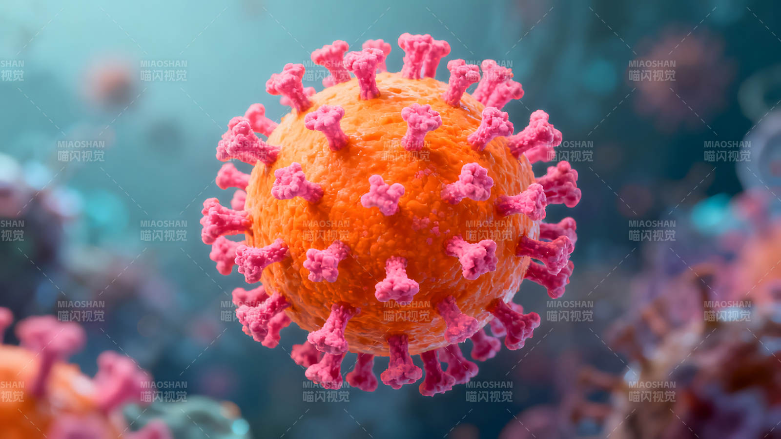 新冠病毒的高清特写图图片