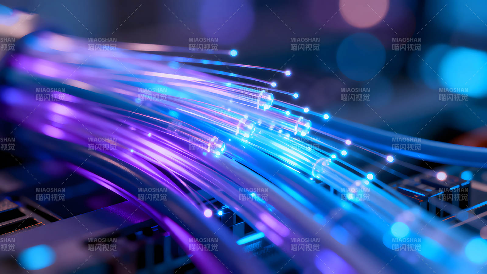 光纤传输数据科技图片