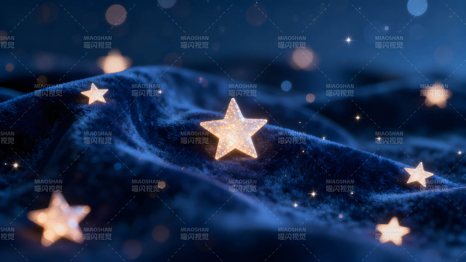 星光熠熠的梦幻夜空图片