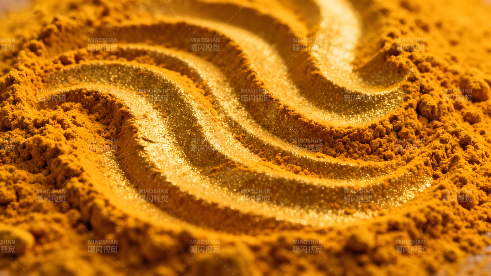 金黄色的粉末漩涡图片