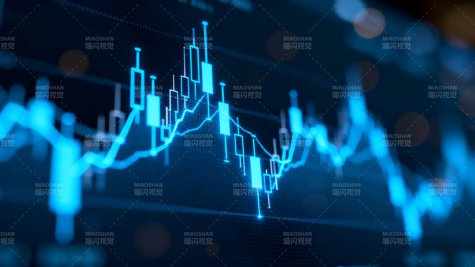 蓝光波动图分析金融数据变化图片