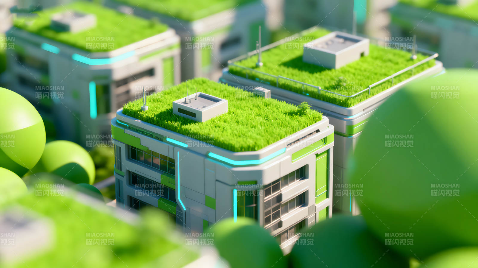 未来城市绿化建筑图片