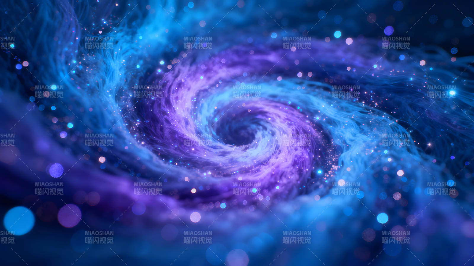 星云漩涡光芒闪耀的宇宙景象图片