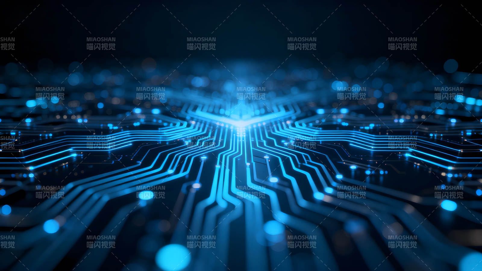 电路板蓝色科技感设计图片