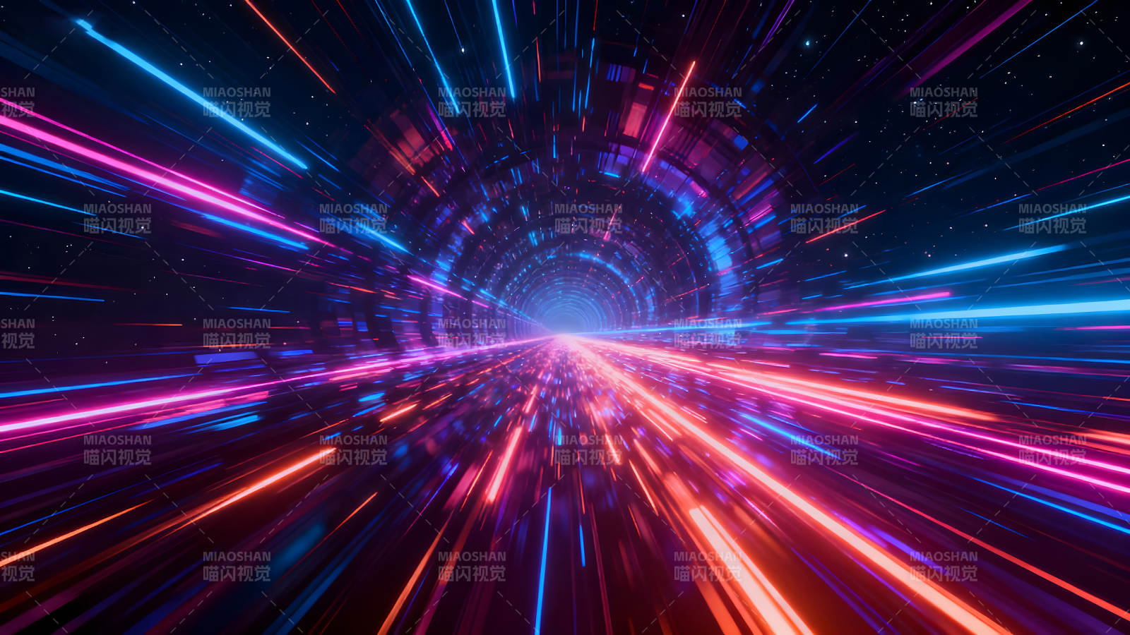 科幻隧道光线特效图片