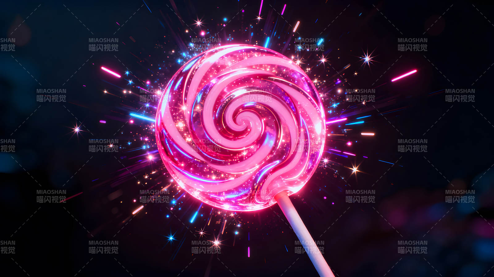 发光棒棒糖闪耀星光图片