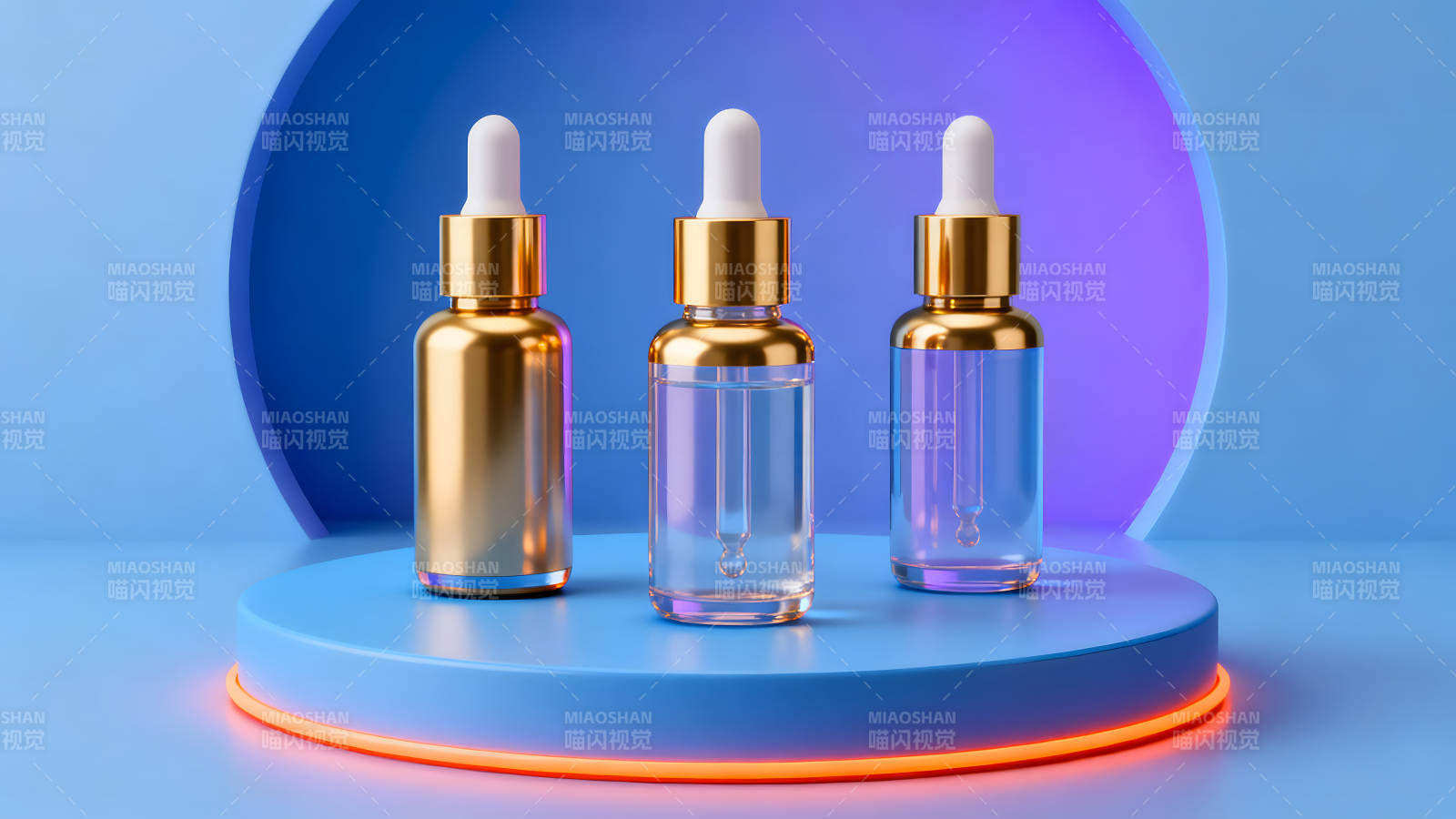 护肤精华液瓶子展示图片