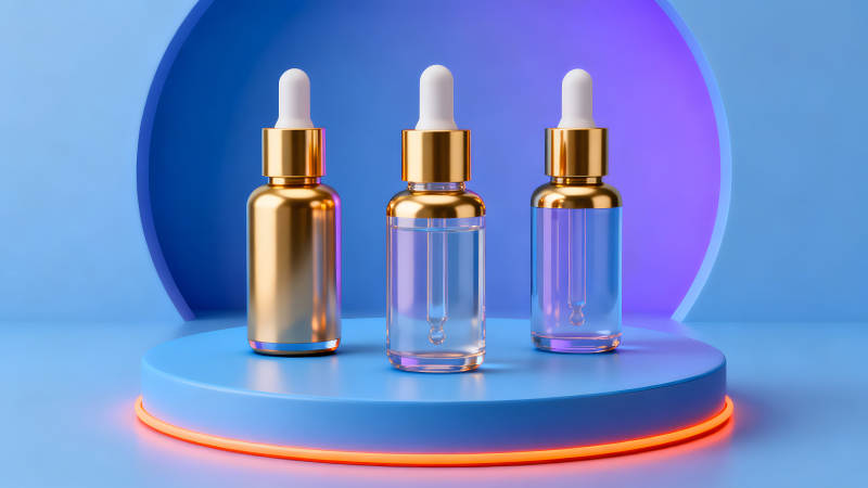 护肤精华液瓶子展示图片