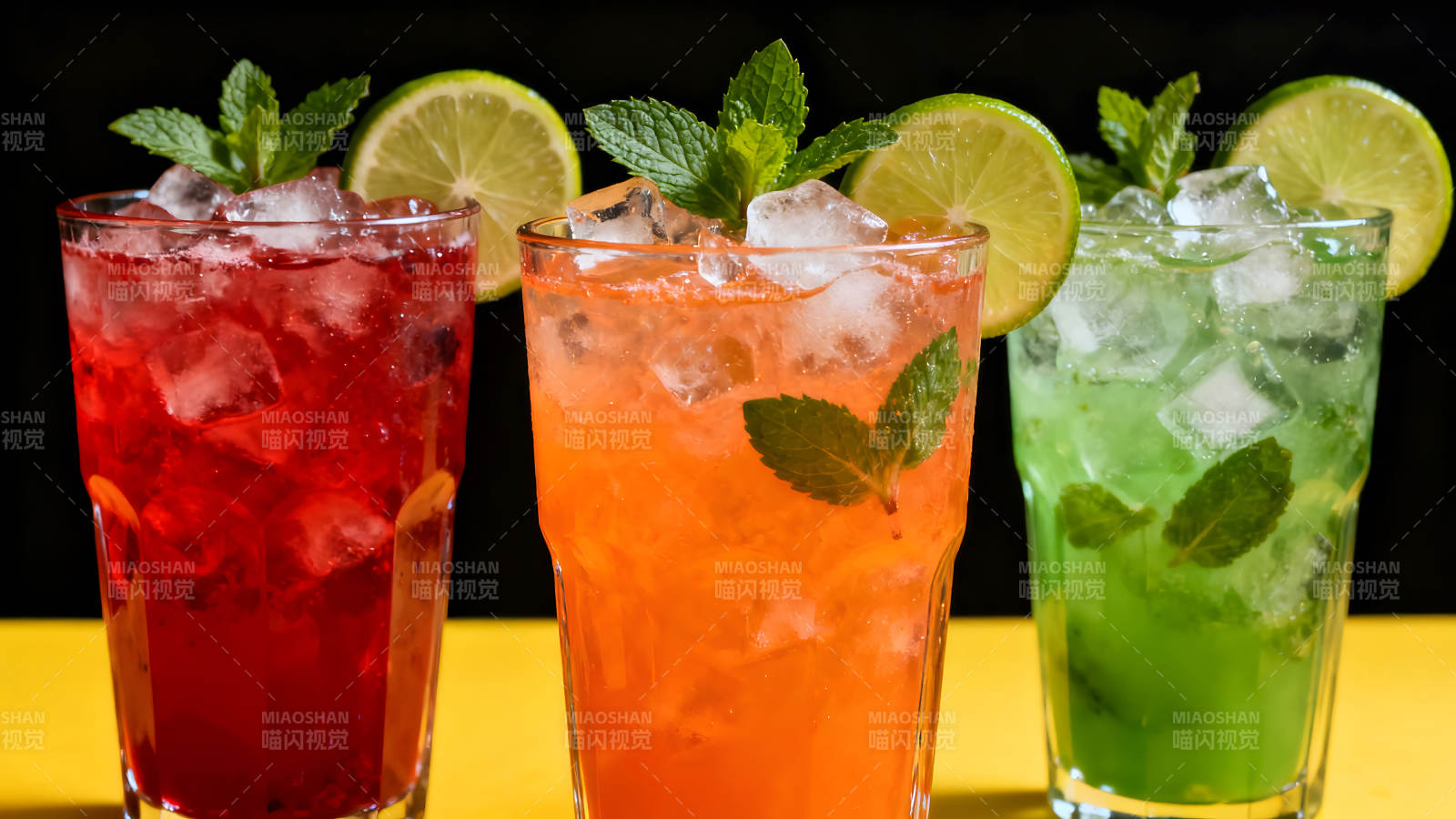 彩色饮品清爽夏日图片