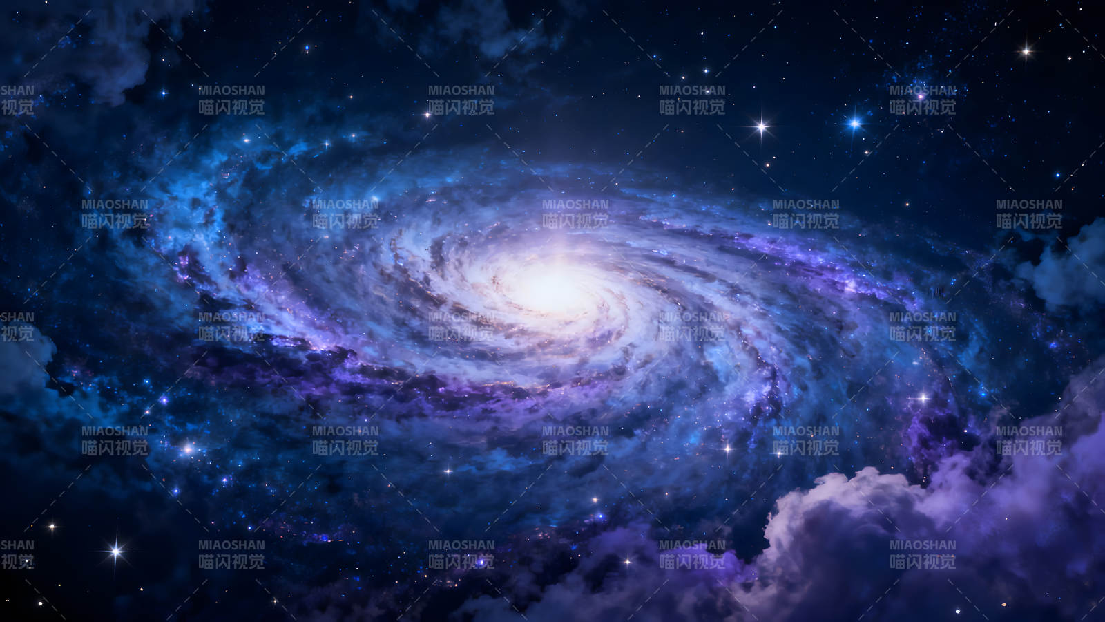 宇宙旋涡星系绚丽星空图片