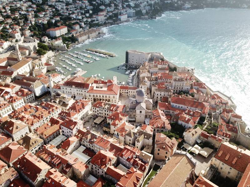 克罗地亚 杜布罗夫尼克 海滨古城风光图片