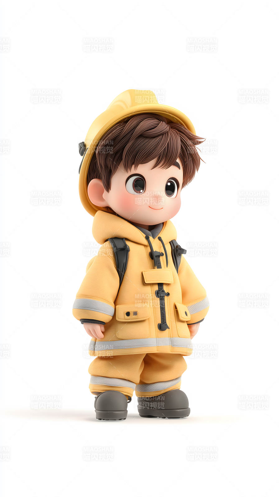卡通消防员形象可爱惹人喜爱图片