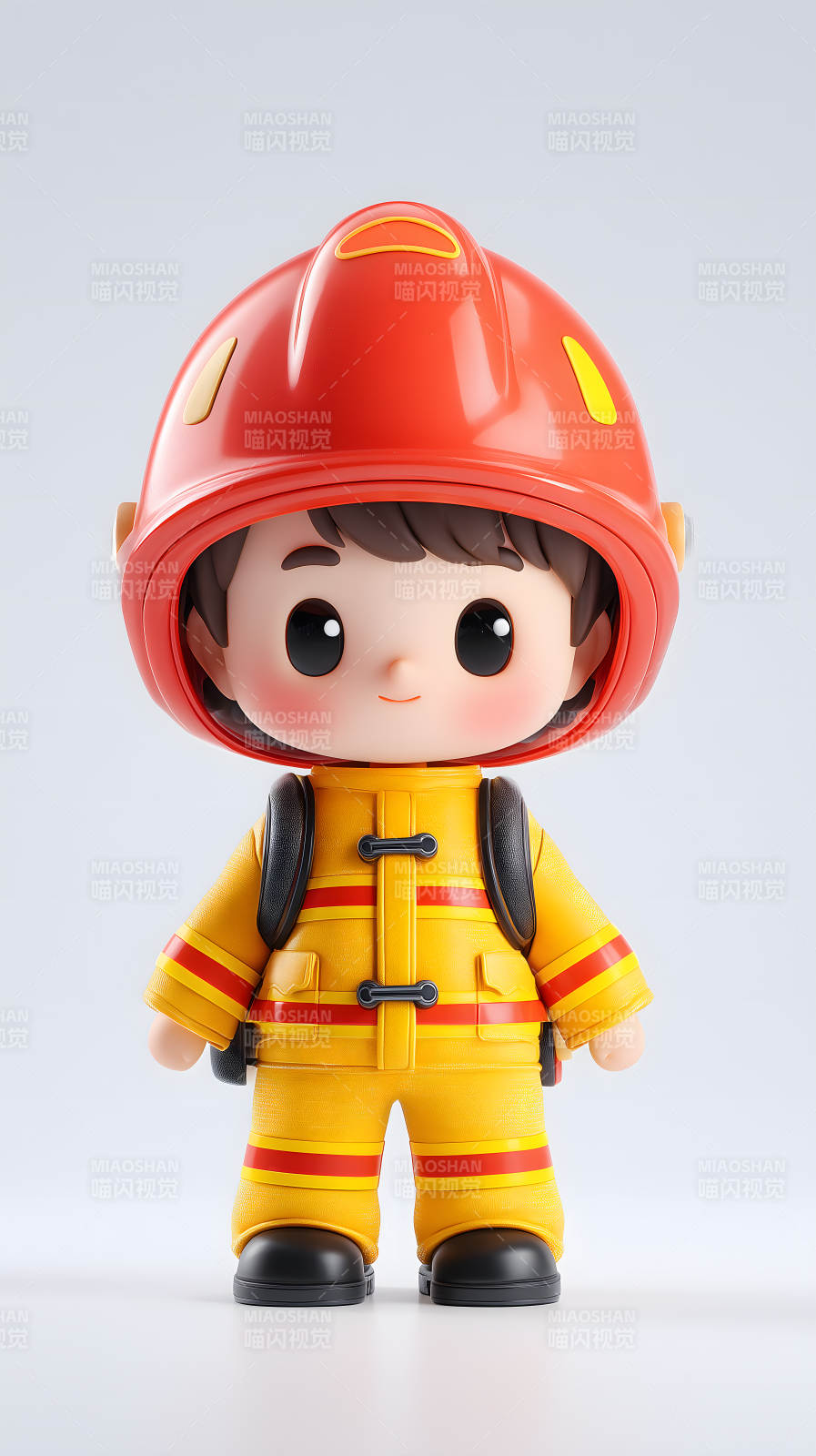 卡通消防员形象可爱穿着消防服图片