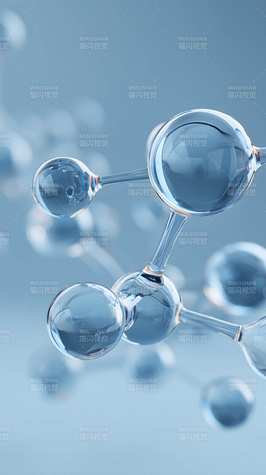 分子结构透视水分子球形体图片