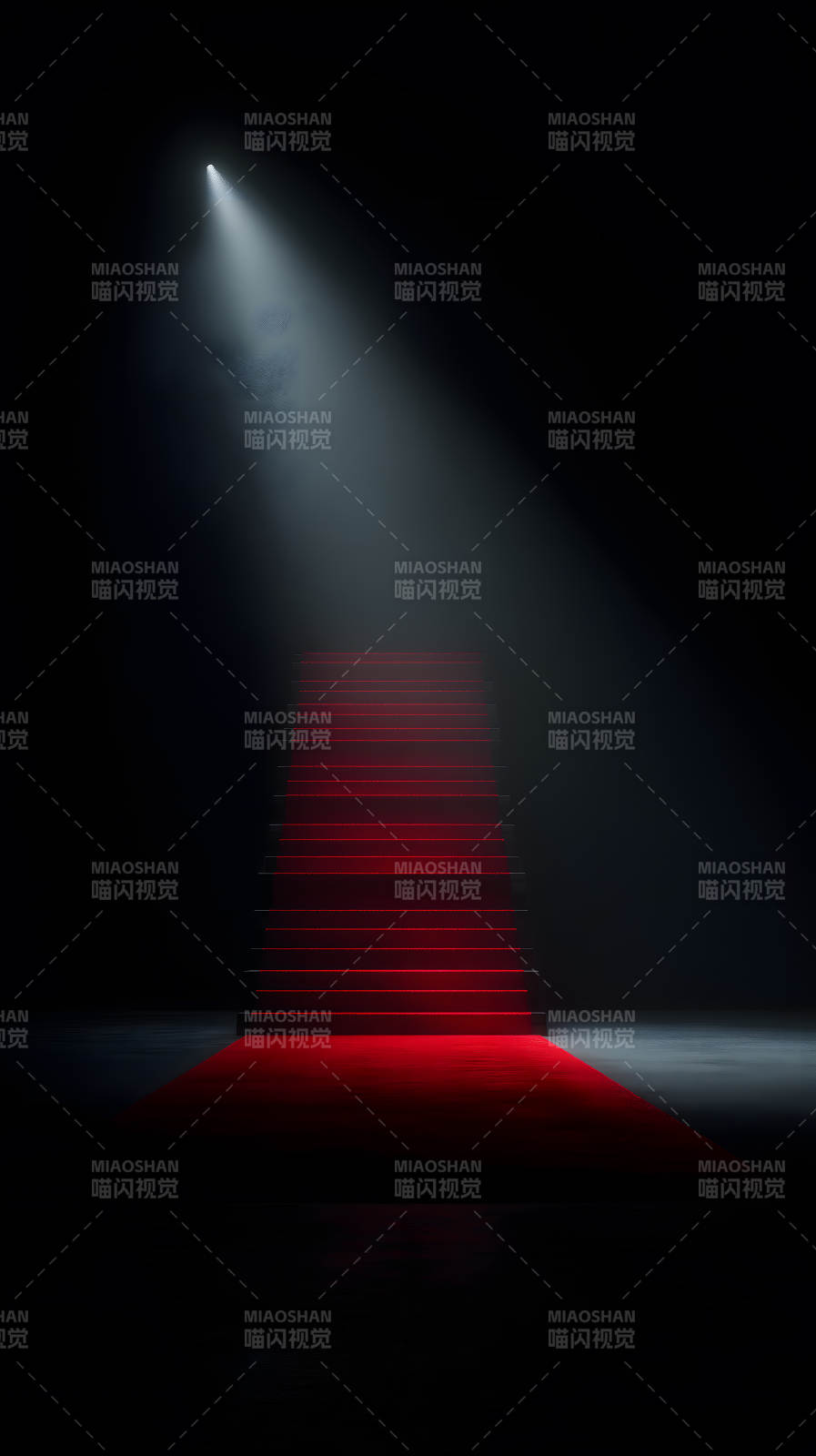 红毯阶梯通往黑暗的光明图片