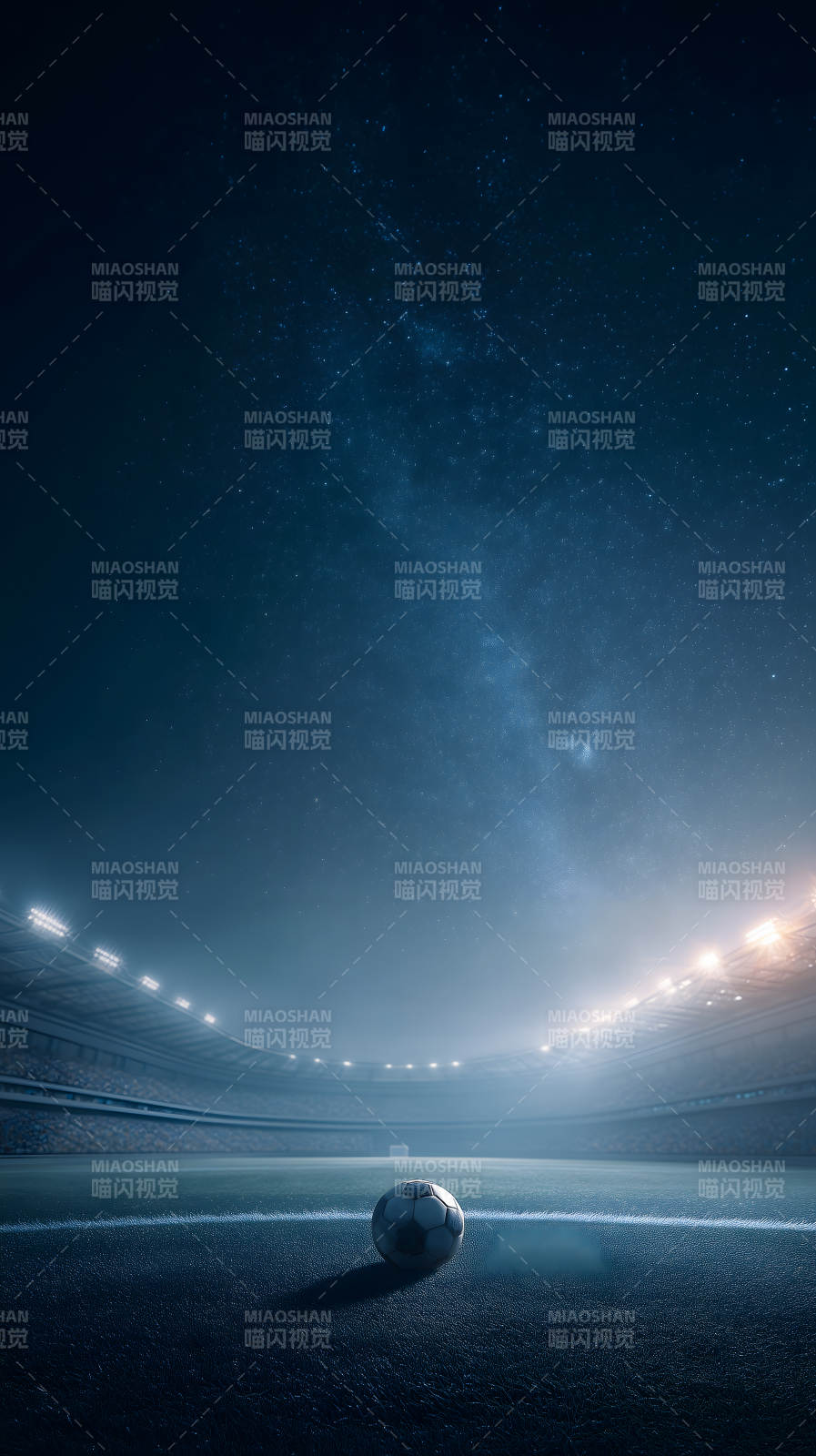 足球场星空背景图片