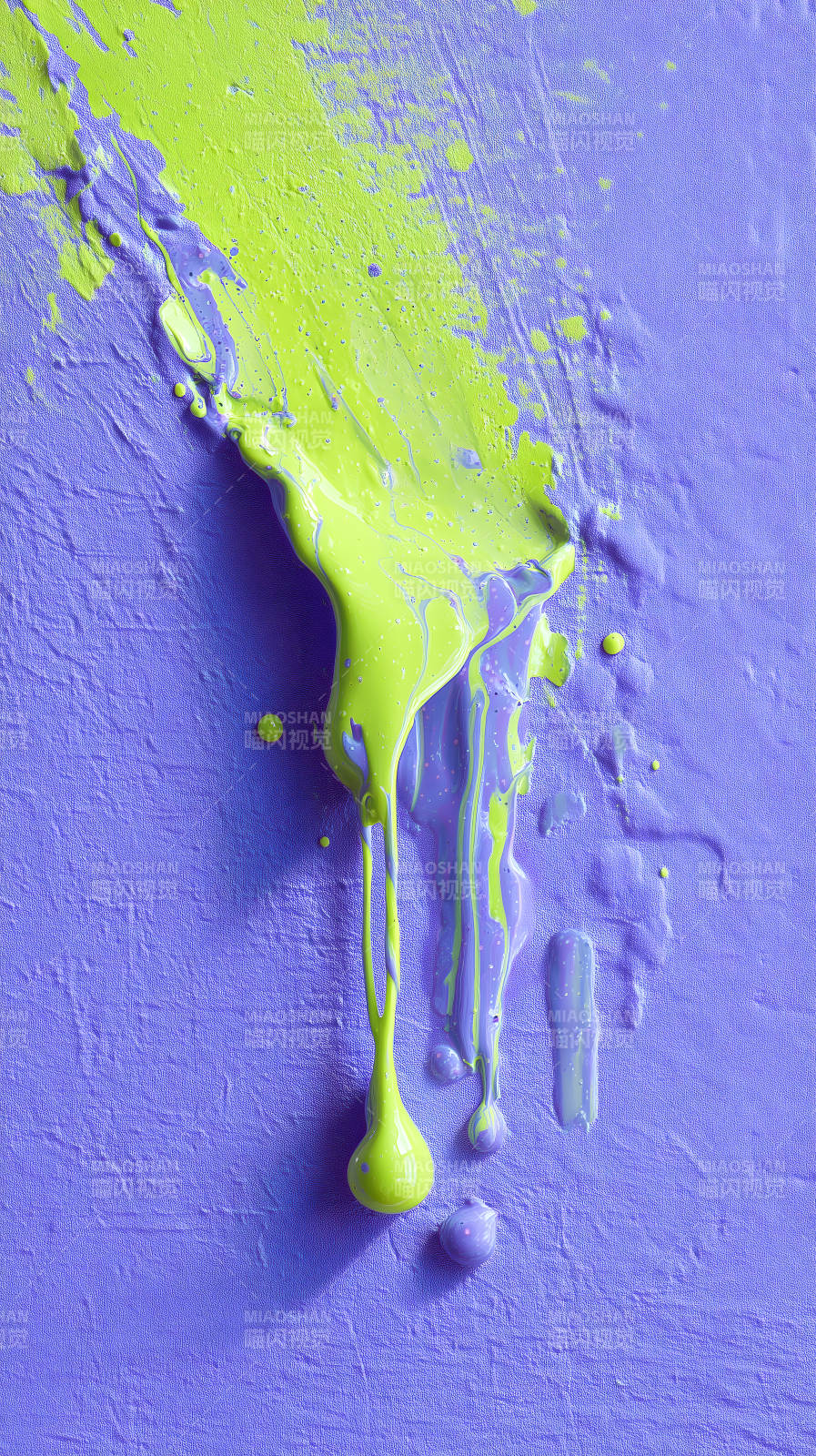 鲜艳油漆滴落抽象画图片