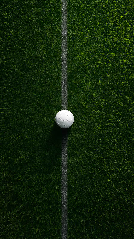 足球场上的足球图片