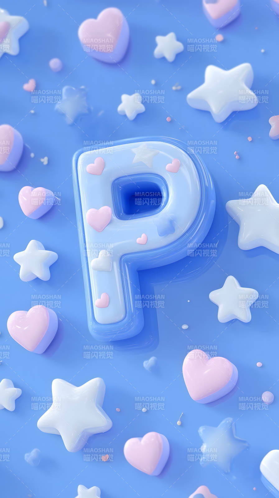 可爱的字母P装饰图片