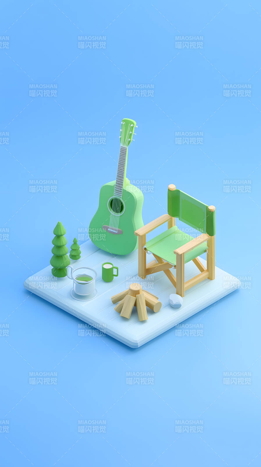 宁静的露营休闲时光图片