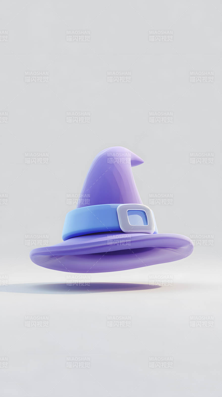 卡通风格紫色巫师帽图片