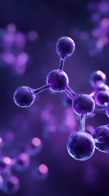 紫色的分子结构模型图片